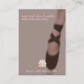 Ballet Danse grand Carte de visite (Dos)