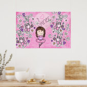 Ballet danse Mur murale Poster Girls Chambre (Cuisine)