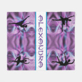 Ballet Danse violet Abstrait polaire couverture (Devant (Horizontal))