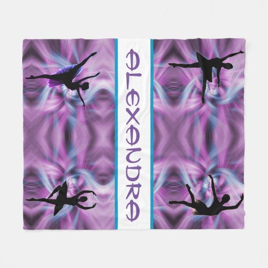 Ballet Danse violet Abstrait polaire couverture (Devant (Horizontal))