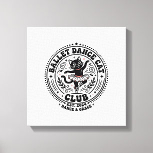 Ballet Dansen Kat Huisdier Liefhebber Shirt Kunst Canvas Afdruk