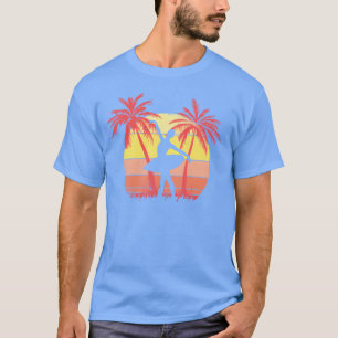 Ballet Dansend Meisje Zomer Zonsondergang Jaren 80 T-shirt