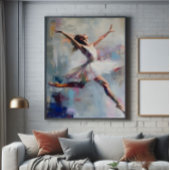 Ballet danser Abstracte kunst Foto Afdruk