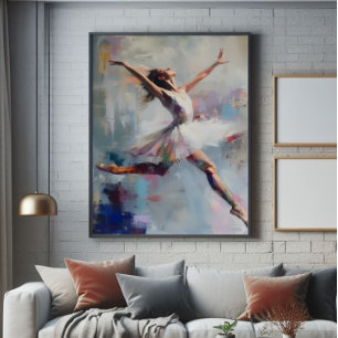 Ballet danser Abstracte kunst Foto Afdruk
