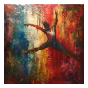 Ballet danser Abstracte kunst Foto Afdruk