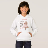 Ballet danser hoodie met Schattigee en grappige sl (Voorkant volledig)