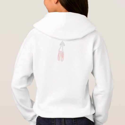Ballet danser hoodie met Schattigee en grappige sl (Achterkant)