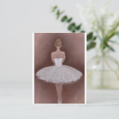 Ballet danser in tutu briefkaart (Staand voorkant)