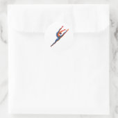 Ballet danser springen ronde sticker (Tas)