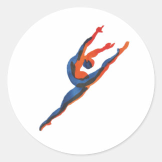 Ballet danser springen ronde sticker