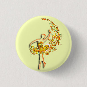 Ballet danser vuur meisje ballerina Button