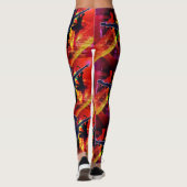 Ballet dansers op multi kleur achtergrond leggings (Achterkant)