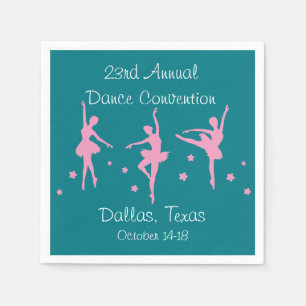Ballet Dansers Party Servet Sjabloon
