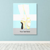 Ballet dansers schoenen canvas afdruk (Insitu (Houten vloer))