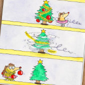 Ballet de Noël Carte de vœux comique