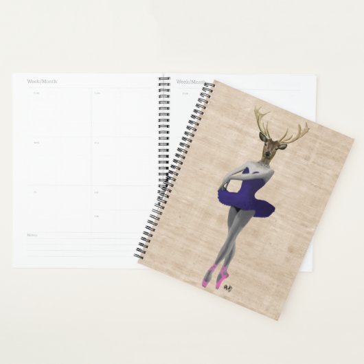 Ballet Deer in Blue Planner (Display)