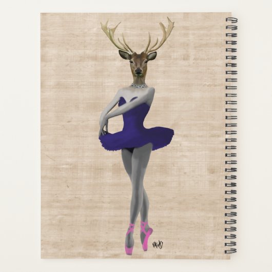 Ballet Deer in Blue Planner (Achterkant)