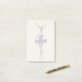 Ballet Deer in Blue Post-it® Notes (Op bureau)