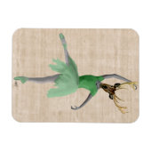 Ballet Deer in Green 2 Magneet (Horizontaal)