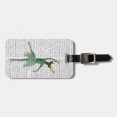 Ballet Deer in Green Bagagelabel (Voorkant horizontaal)