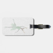 Ballet Deer in Green Bagagelabel (Achterkant horizontaal)