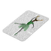 Ballet Deer in Green Magneet (Linkerzijde)