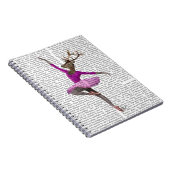 Ballet Deer in Roze Notitieboek (Rechterzijde)