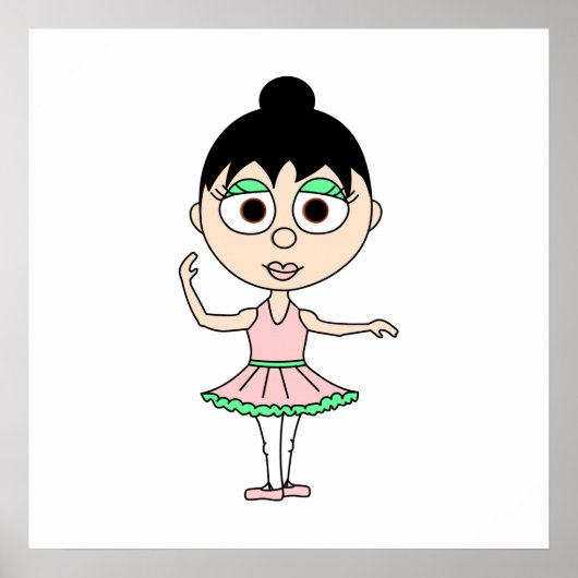 Ballet derde positie Poster - Ballerinas reeks (Voorkant)