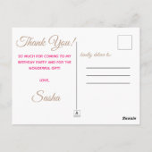 Ballet Dieren AquaBallet Dieren Aqua Bedankt Briefkaart (Achterkant)