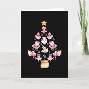 Ballet Dieren Ballerina Kerstboom Kaart