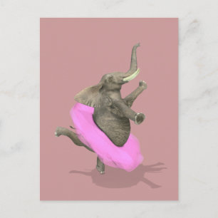 Ballet Elephant en Pointe Briefkaart