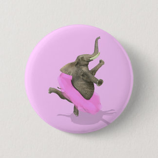 Ballet Elephant en Pointe Ronde Button 5,7 Cm