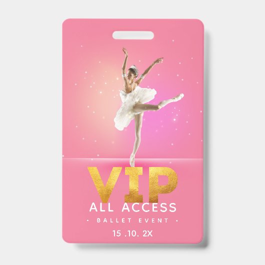 Ballet evenement VIP All Access Pas Badge (Voorzijde)