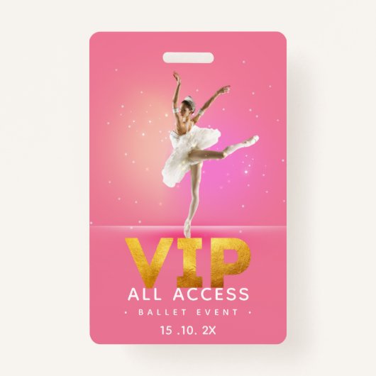 Ballet event VIP All Access Pass Badge (Voorkant)