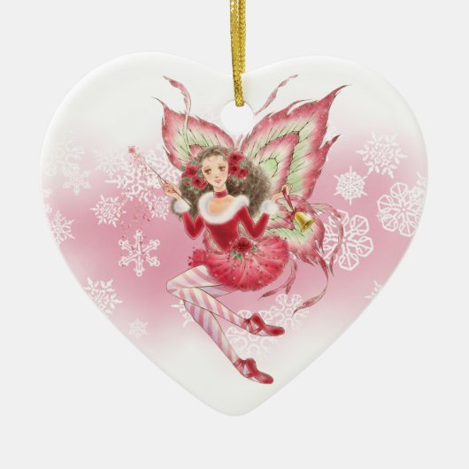 Ballet Fairy Holiday Ornament - Heart (Voorkant)