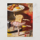 ballet for breakfast surreal briefkaart (Voorkant)