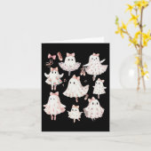 Ballet Ghost Ballet Dancer Spooky Dance Teacher Ha Kaart (Gele Bloem)