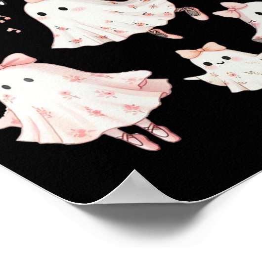 Ballet Ghost Ballet Dancer Spooky Dance Teacher Ha Poster (Hoek)