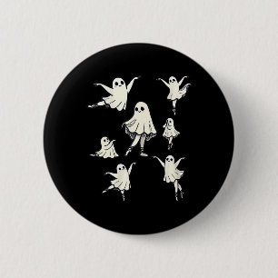 Ballet Ghost Ballet Dancer Spooky Dance Teacher Ha Ronde Button 5,7 Cm