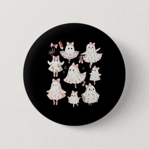 Ballet Ghost Ballet Dancer Spooky Dance Teacher Ha Ronde Button 5,7 Cm