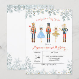 Ballet Glitter Zilveren Verjaardag Notenkraker Uit Kaart