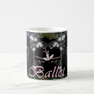 Ballet grand Jete dans la tasse fleurie de voûte