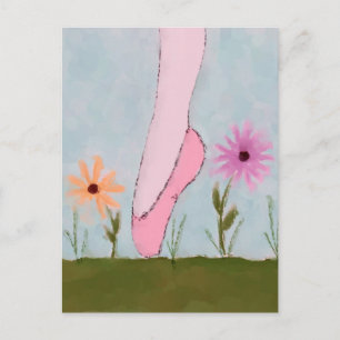 Ballet in Briefkaart Flowers