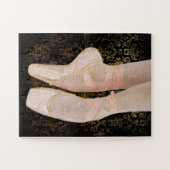 Ballet Jigsaw Puzzle Toe Chaussures - Black Rose O (Horizontal)