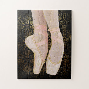 Ballet Jigsaw Puzzle Toe Chaussures - Black Rose O