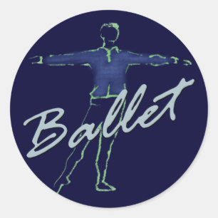 Ballet Jongen Cadeaus voor Dansers Ronde Sticker