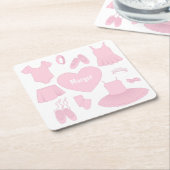 Ballet kleding papier Onderzetter - witte achtergr (Schuin)