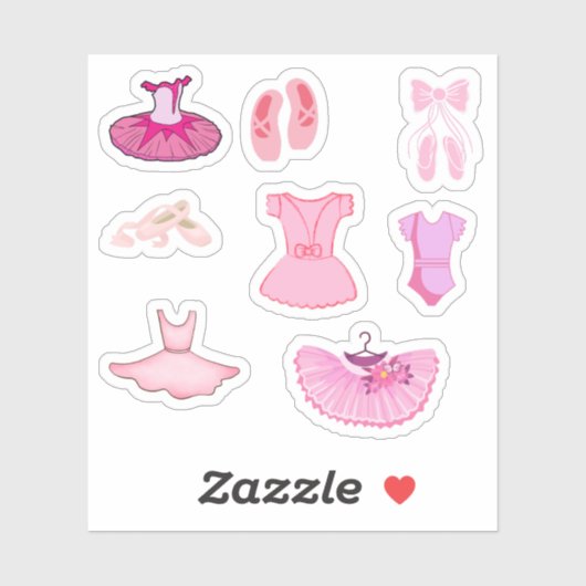 Ballet Kleding Stickers (Vel)