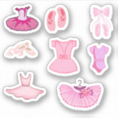 Ballet Kleding Stickers (Voorkant)