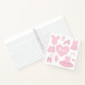 Ballet kleding vierkant Notitieboek - witte achter (Binnen)